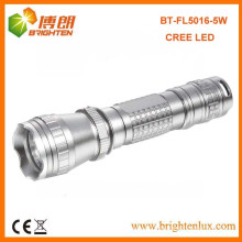 Factory Supply Aluminium Metal Materail Long Range High Bright Tactical Cree Q5 led Torch Lampe de poche avec 3 * AAA